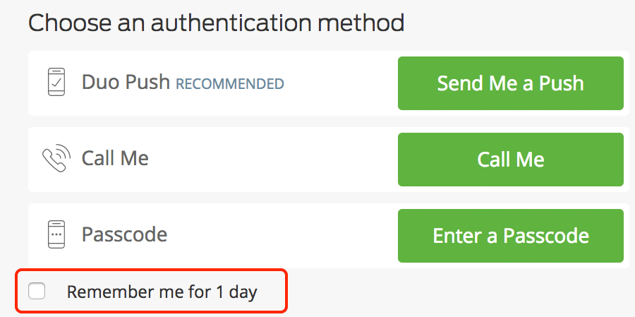 Remember Me Option in Duo Prompt